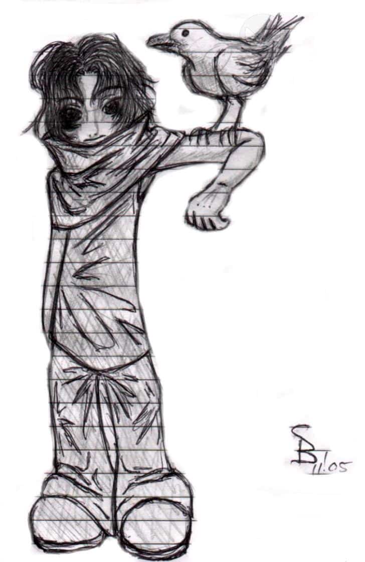 Klein Schnappi mit Klippenkrähe