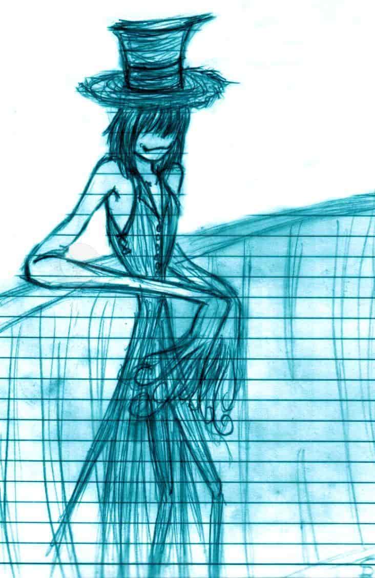 Vogelscheuchenmann an Brücke