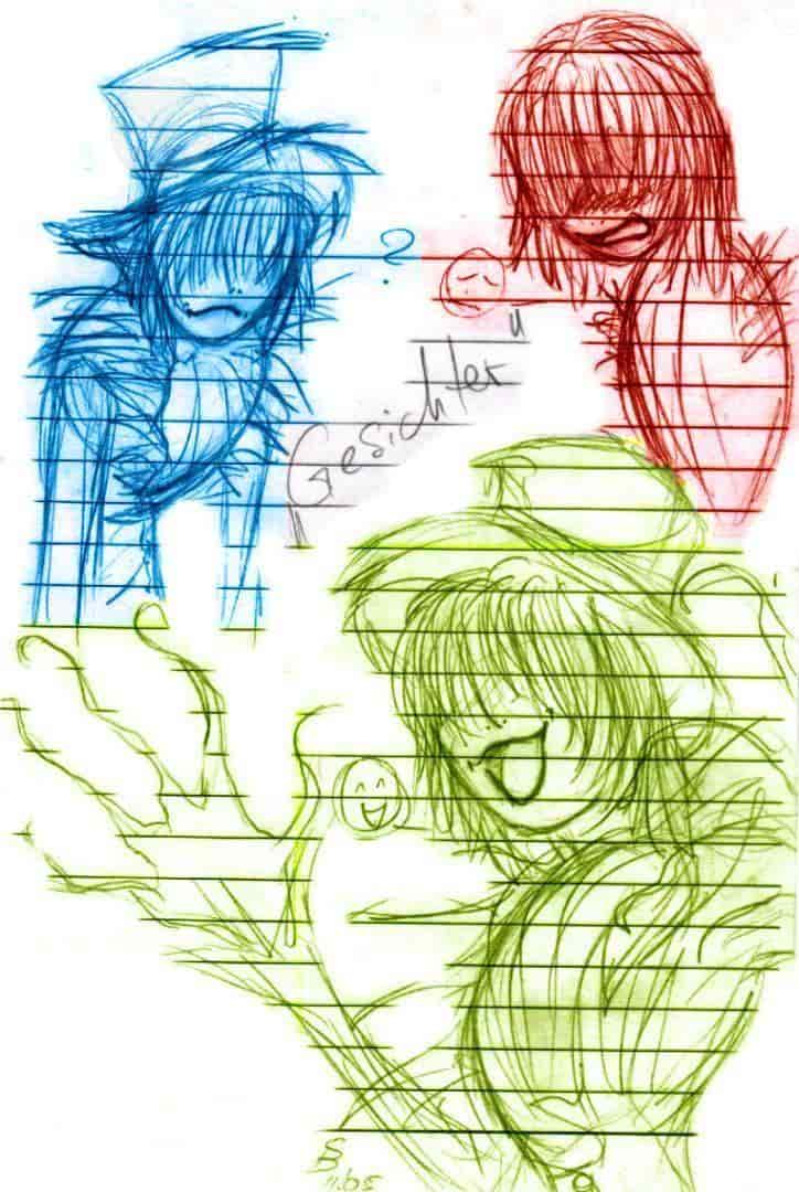 Vogelscheuchenmann Gesichter