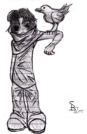 Klein Schnappi mit Klippenkrähe