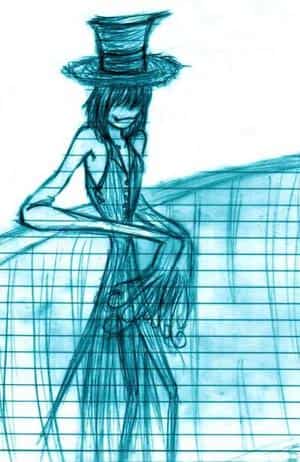 Vogelscheuchenmann an Brücke