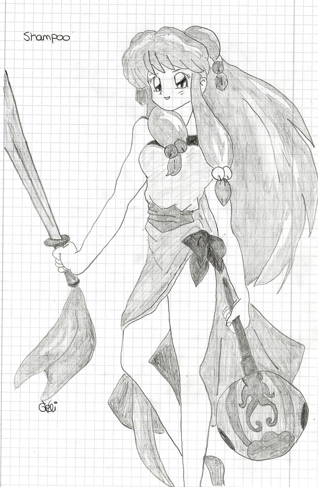 Shampoo with sword (covered)