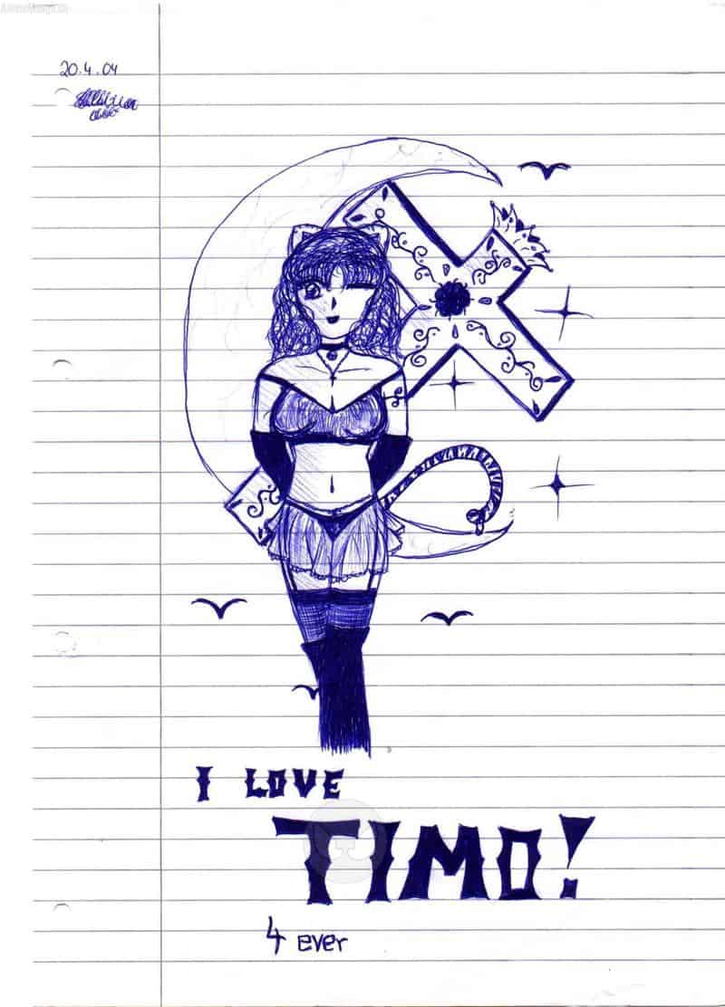 Katzenfrau im Mondlicht.