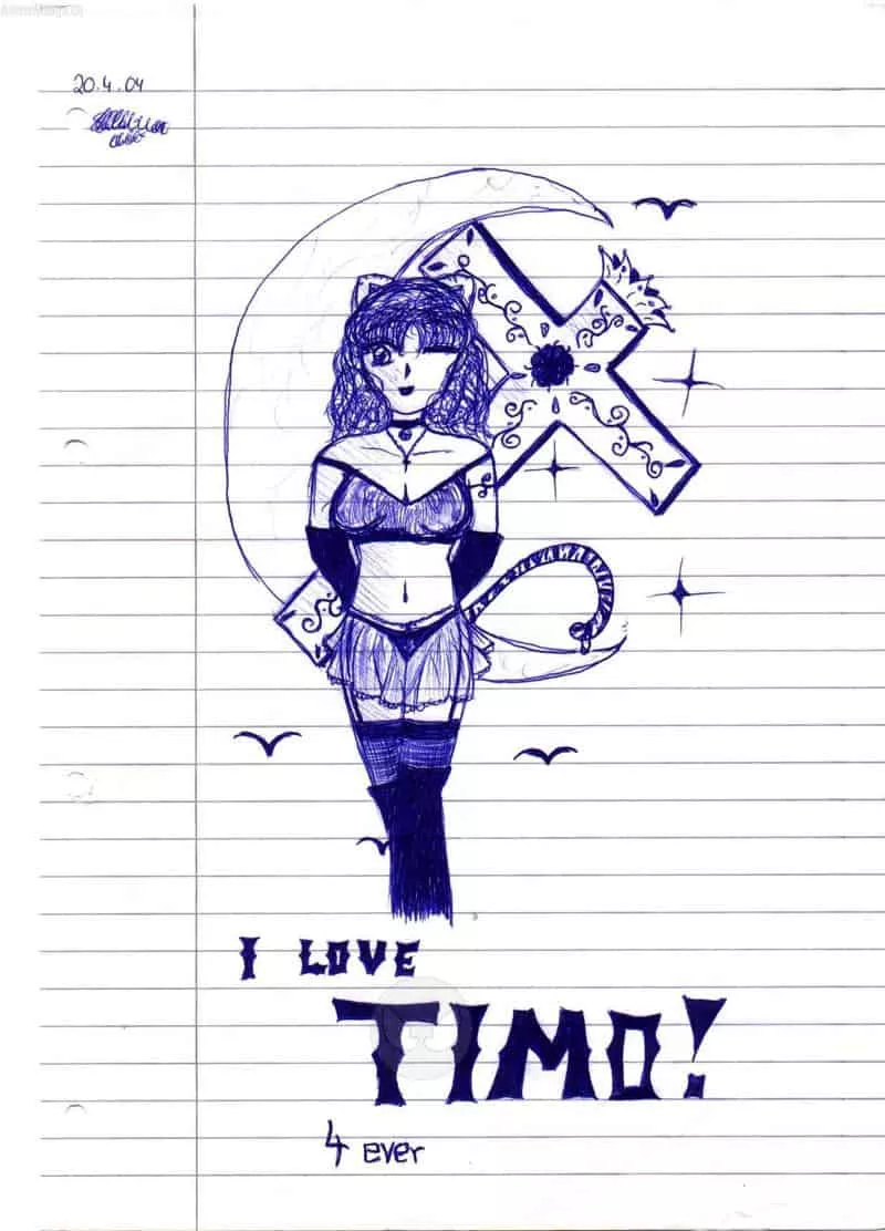 Katzenfrau im Mondlicht.