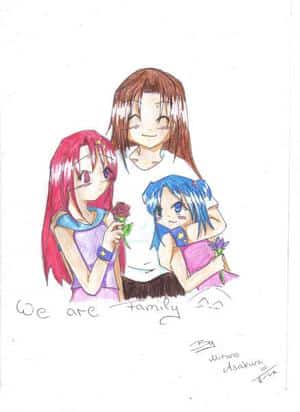 Miruno,Hao und Risa(ihr Kind) .__.
