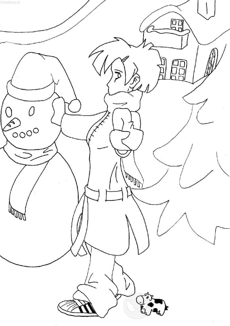 outlines für ein winterbild^^