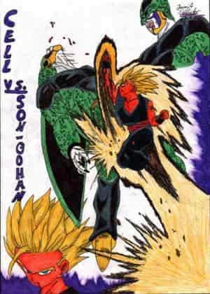 Cell vs. Son-Gohan