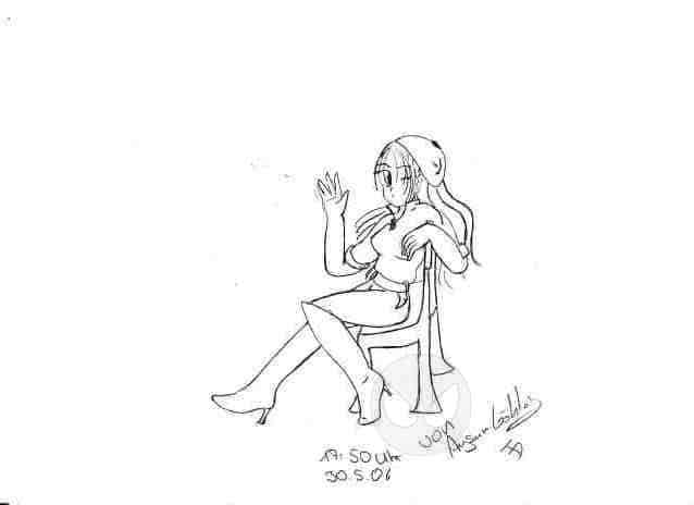 Die Frau auf dem Stuhl!^^hehe