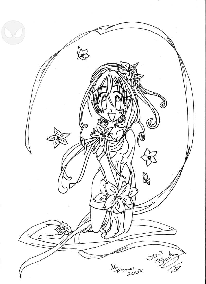 Blümlein^^ schleiflein und ein Mädchenlen XD