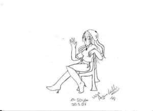 Die Frau auf dem Stuhl!^^hehe