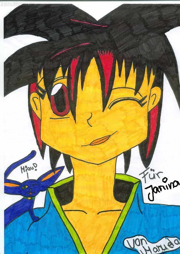 Mädel mit Katze Für Janina