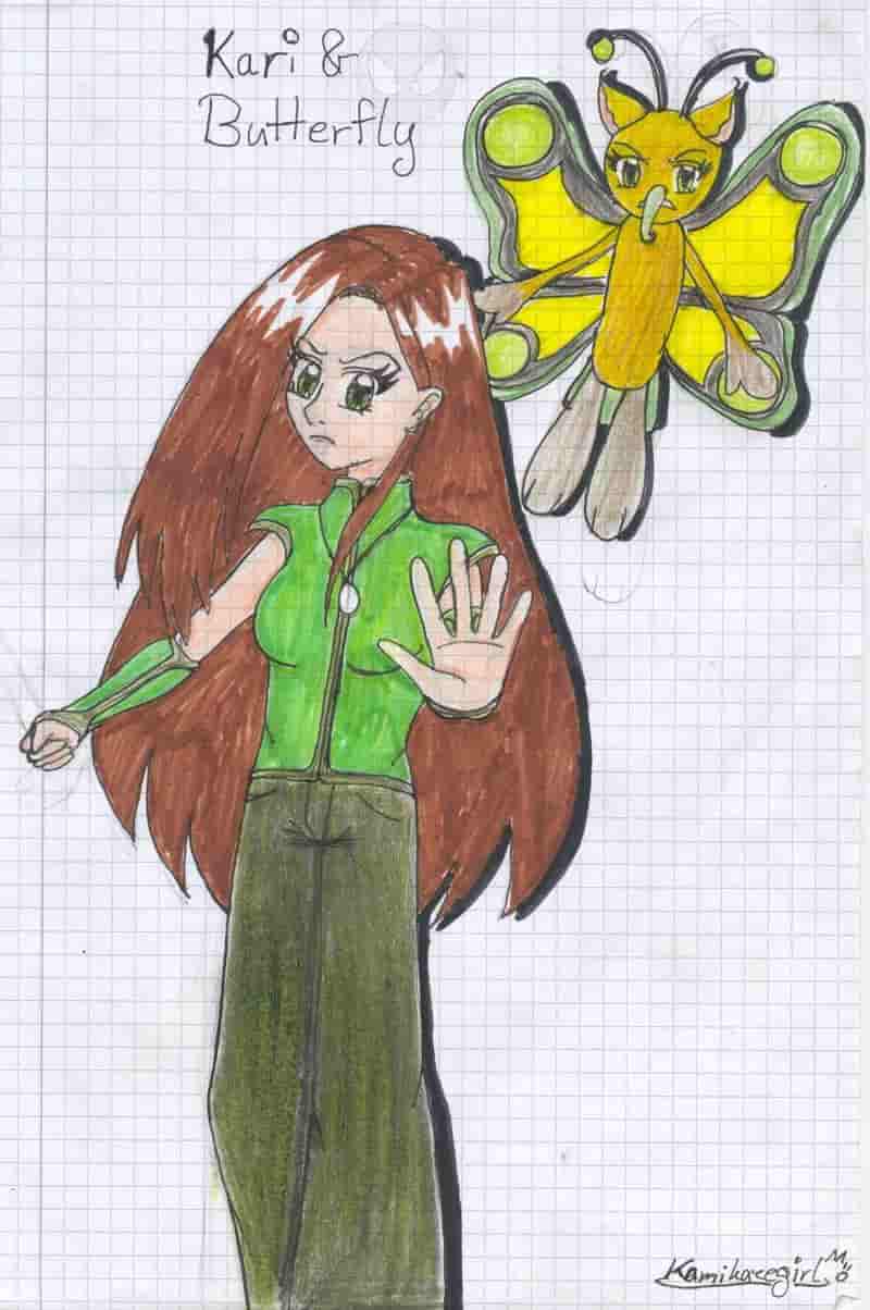 Die legendäre kriegerin Kari und ihr Magisches tier Butterfly (aus meinem Doji^^)