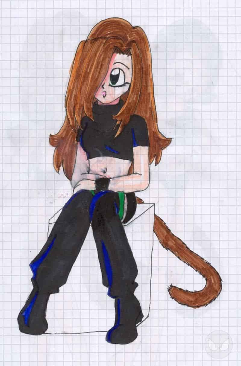 Akije auf ner (unförmigen) Kiste^^