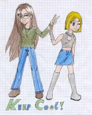 Kagomemitpfeilun und ich (in der schulöe gamelt)