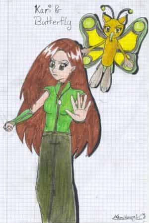 Die legendäre kriegerin Kari und ihr Magisches tier Butterfly (aus meinem Doji^^)