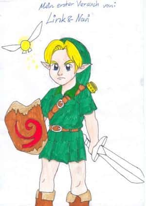 Mein erster versuch von Link (mit Navi^^ und unfertig^^) Für Kagomemitpfeilun^^