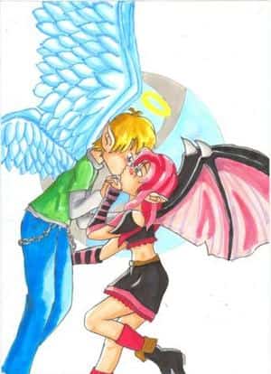 Angel kiss a Devil