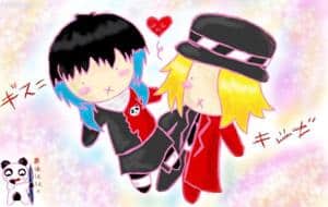 koshise and gisuni as chibis