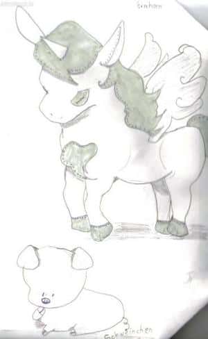 Einhorn und Schweinchen