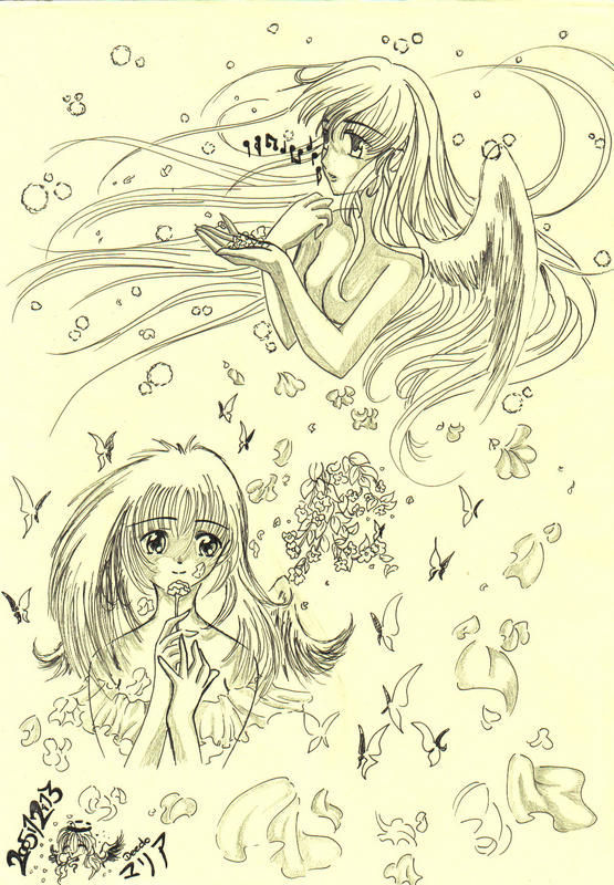 spring angels in the winter ...