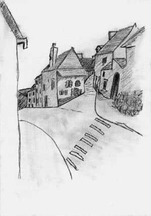 bild aus einer kleinen stadt