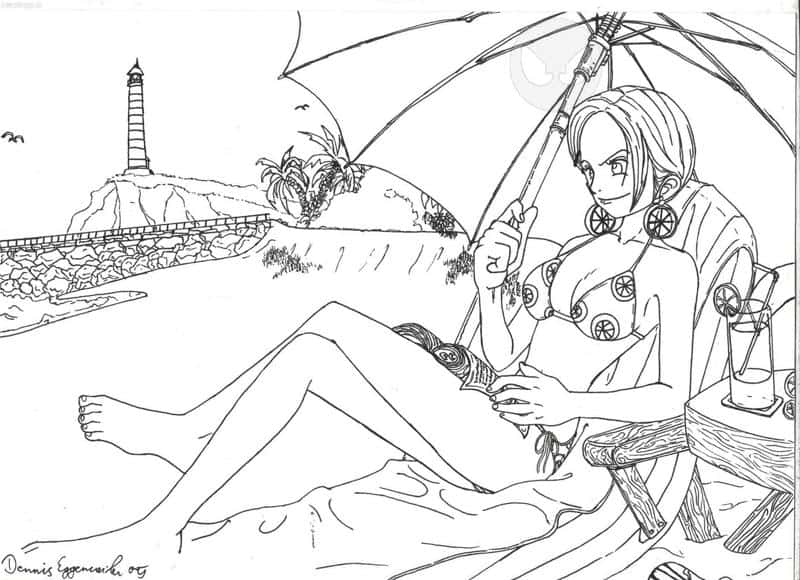 Miss Valentine am strand