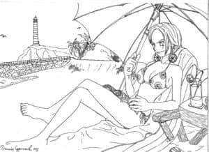 Miss Valentine am strand