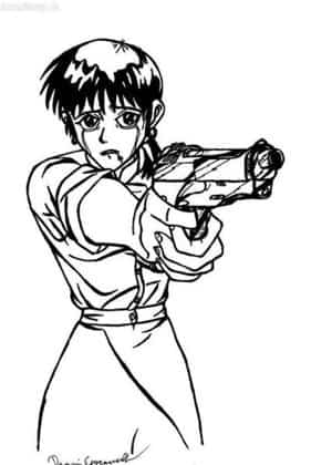 was trauriges, mit schwarz-weisen kringeln...ka