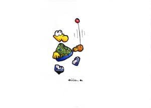 Jack beim Paddleballspielen