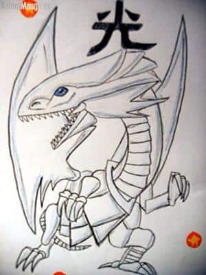 der weiße Drache mit eiskaltem Blick...