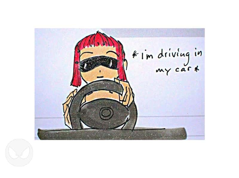 I´m driving in my car