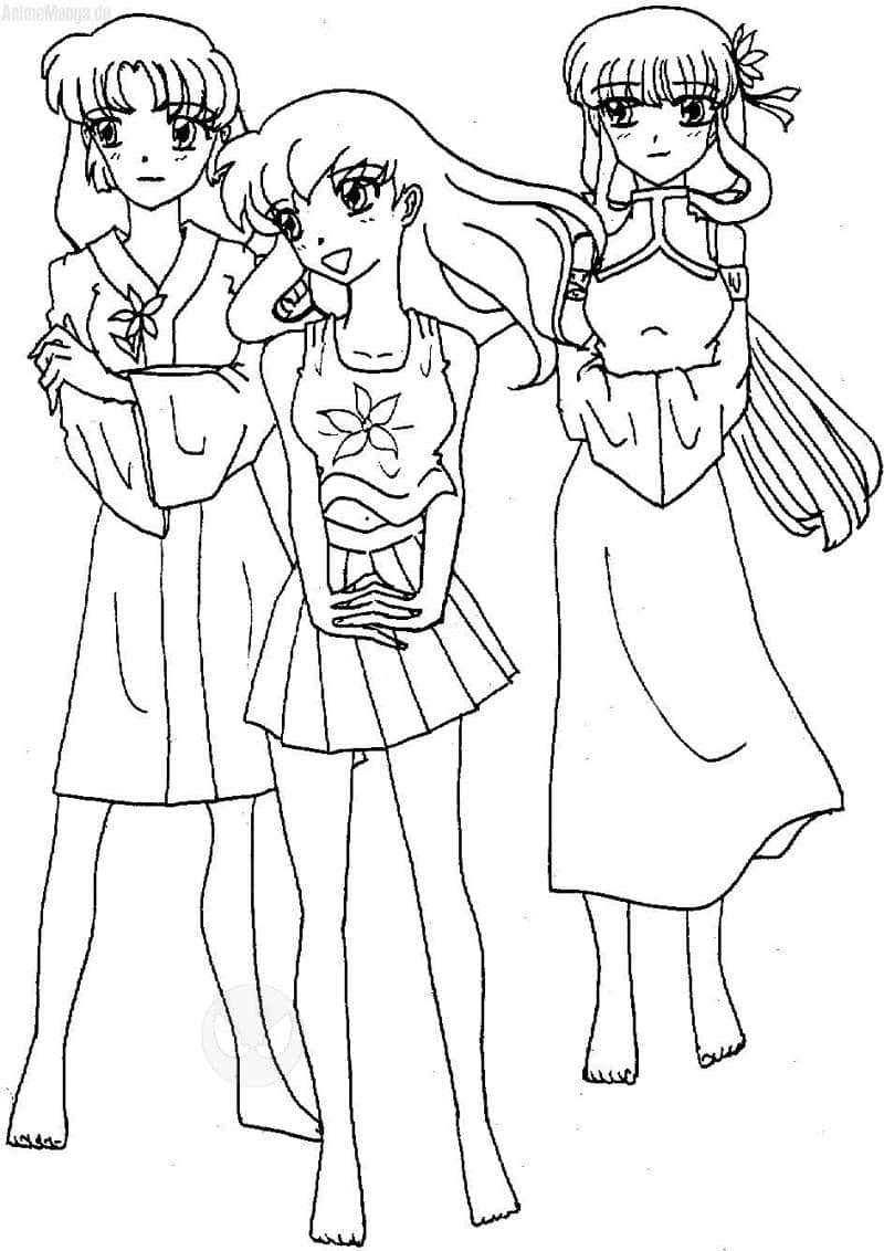 Sango, Kagome und Kikyo