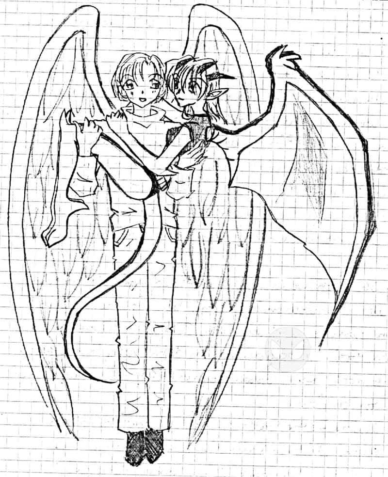 Gargoyle und Engel