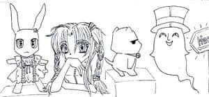 Meroko-hase,Mitsuki,Taku-Katze und Jonathan