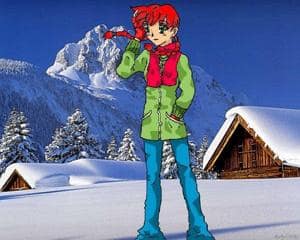 Anne mit dem rotem Haar im Urlaub