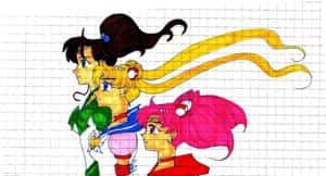 Jupiter, Luna(sailorMonn), Artemis(Chibimoon)(auf karo ...)