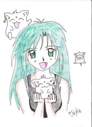 Green hair Girl XD