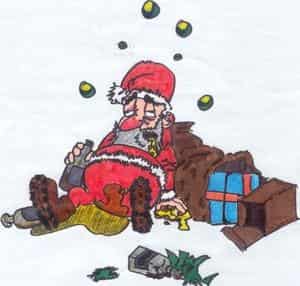 Besoffener Weihnachtsmann