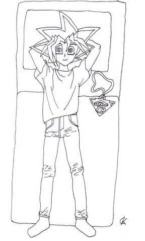 Yugi im Bett