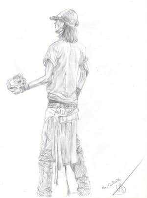 A little sweet boy with a little less sweet animal^^