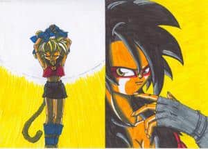 Siona als einfacher und als 4facher Ssj