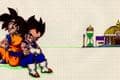 Vegeta und Kakarott in einem Raum