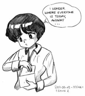 Doujinshi Seite 3 (Skizze)