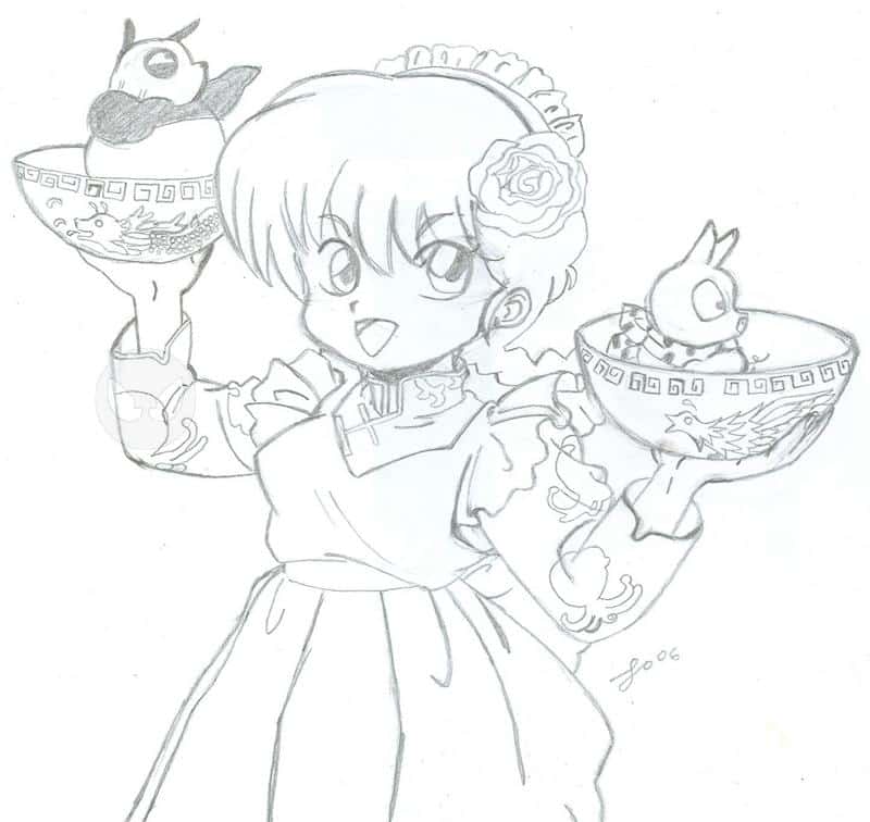 Die Herrschaften wünschen? Panda oder P-chan???