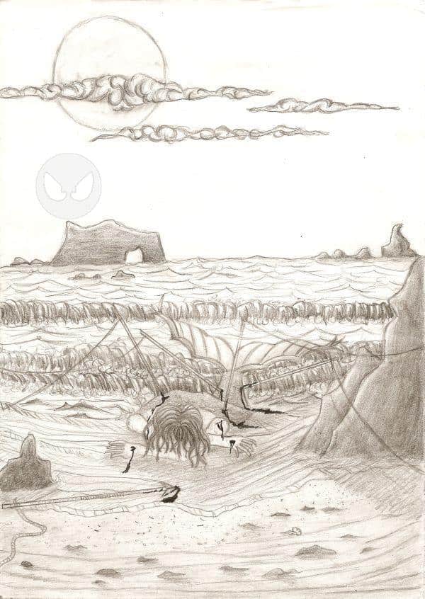 Gefallene Meerjungfrau