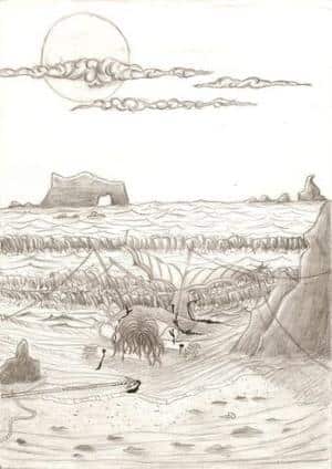 Gefallene Meerjungfrau