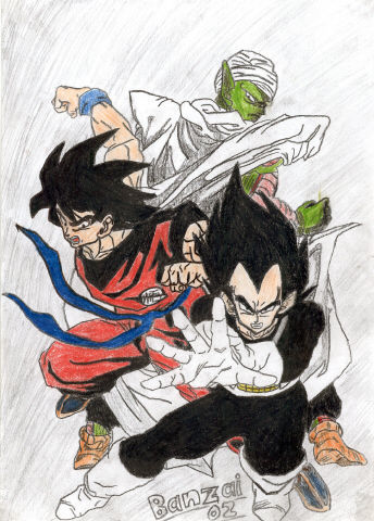 Goku,Vegeta und Piccolo