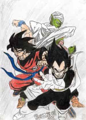Goku,Vegeta und Piccolo