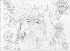 Tasuki kissing Nuriko ^^