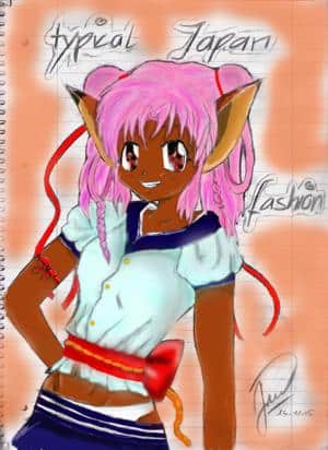 typical Japan fashion (coloured)